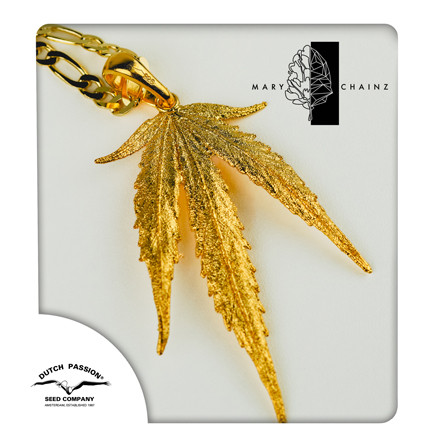 Collana foglia di Blueberry placcata in oro - Mary Chainz