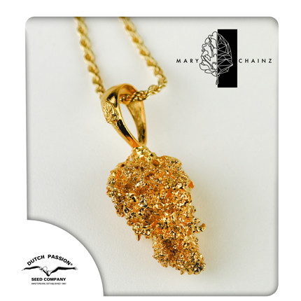 Collana Orange Bud placcata in oro - Mary Chainz