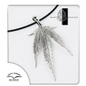 Collar de hoja de Blueberry con capa de rodio paladio - Mary Chainz