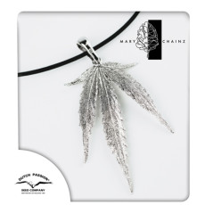 Collar de hoja de Blueberry con capa de rodio paladio - Mary Chainz Collar de hoja de Blueberry con capa de rodio paladio - Mary Chainz