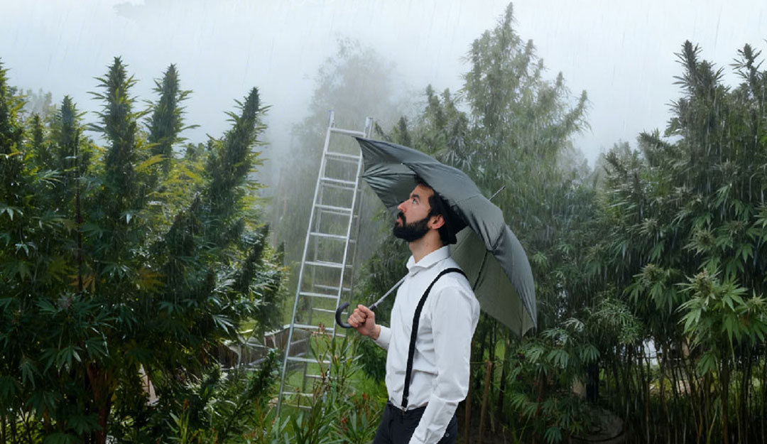 Hohe Luftfeuchtigkeit und Herbstregen können beim Cannabisanbau Probleme verursachen