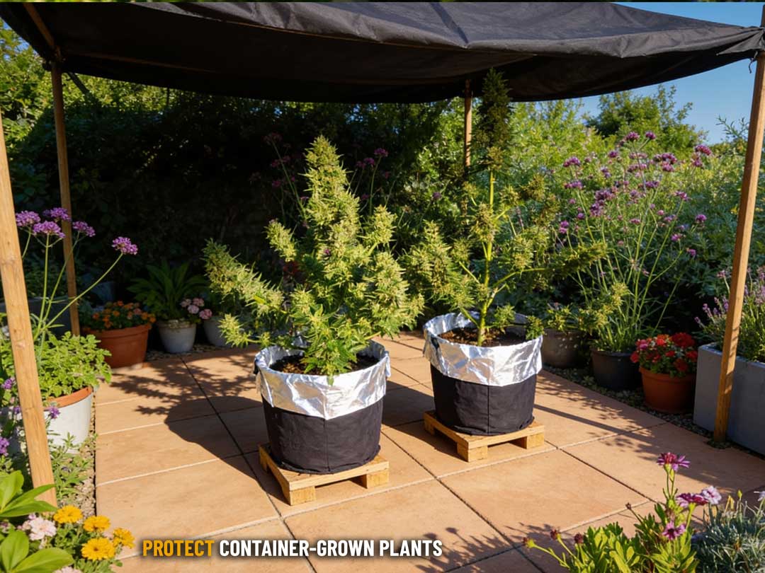 protect container grown cannabis plants