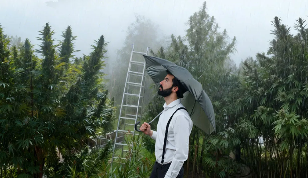 Hoge luchtvochtigheid en regenval in de herfst kunnen problemen veroorzaken bij het kweken van cannabis