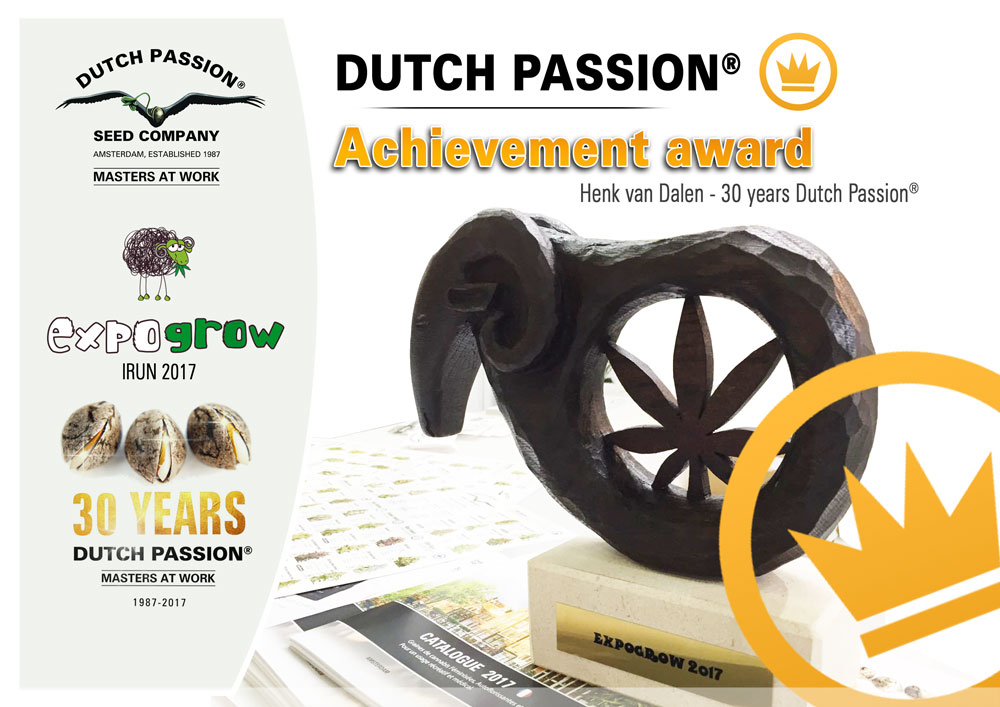 Dutch Passion Cannabis Cup award at Expogrow 2017